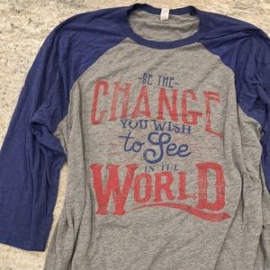 Vintage “Be the change” baseball shirt